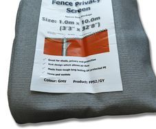 Privacy Fence Screens 1m x 10m (3'3'' x 32'8'') Grey