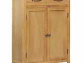 Shoe Cabinet 76x37x105 cm Solid Oak Wood