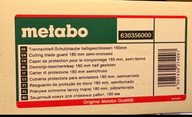 METABO 630356000   180mm Cutting Guard for Angle Grinder