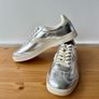 M&S silver leather sneakers, new, uk 4 Image 2