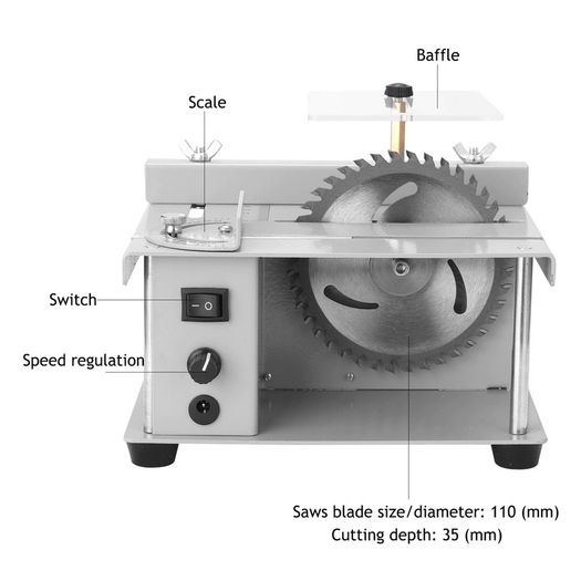 KKMOON Miniature Multi-function Table Saws Electric Chainsaw Power Tools Household Cutting Machine Benchs Saws Set Mini Saws