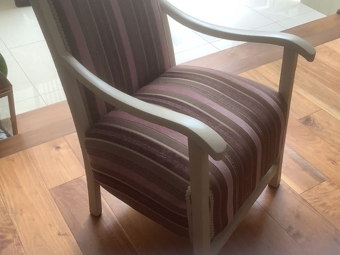 Vintage armchair newly upholstered