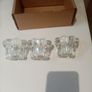 Clear Flower Shaped Candle Holders and taper candles/Tealights Image 4