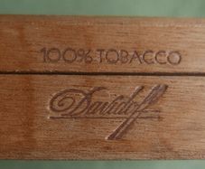 Vintage Wooden Cigar Box Davidoff ,Vintage Empty Cigar Box