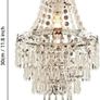 5 Tier Teardrop Crystal Beaded Chandelier Lamp Shade Pendant Light Image 3