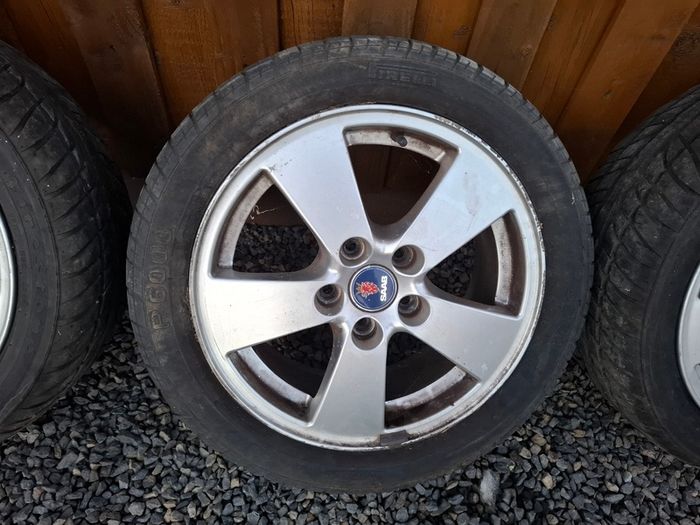 Saab 16" Alloys C/w 4 Good Tyres - 205x50x16 - Excellent!