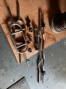 2x Weight training threaded dumbell bar