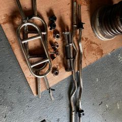 2x Weight training threaded dumbell bar