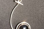 Stunning Sterling Silver Polished Agate Geometric Pendant set