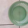 Vintage Green Glass Decorative Bowl Image 2