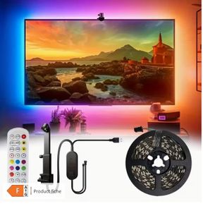 RGBIC TV Backlight Strip with Retractable AR Sensor That Captures Colours And Music Rhythms, Synchronizing