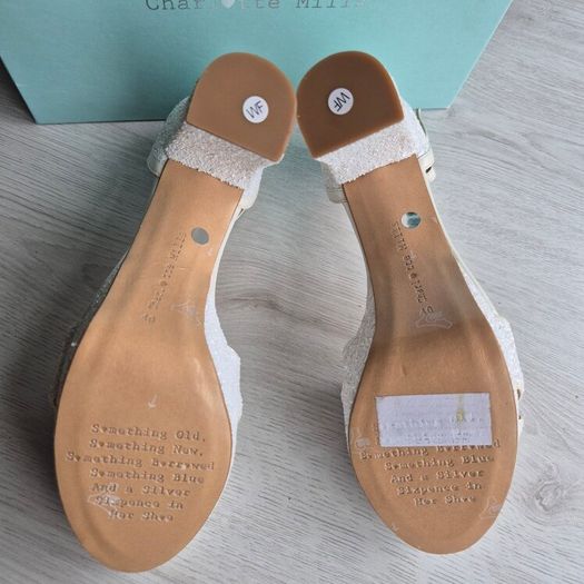 Charlotte Mills,Kali Pearl Luxury Heels,  UK 7 EU 40, Brand New
