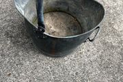 Vintage metal coal shuttle