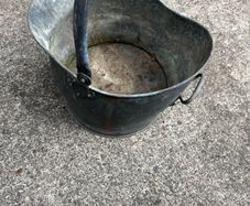 Vintage metal coal shuttle