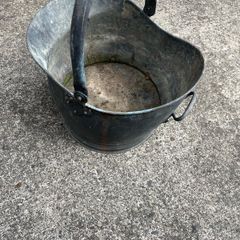 Vintage metal coal shuttle
