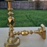 19th-century English brass candlesticks of the "King of Diamonds" type Image 5