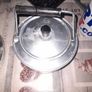 Trekker five piece Aluminum used Camping Cook Set by SunnGas in box, comprising 17cm saucepan, 18cm saucepan, 19cm frying pan, 16cm kettle (1.5L), and detachable grip handle. , Postage Available on all my Items or Collection in Rochfortbridge Westmeath Image 5