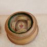 Antique French Turned Wood & Incased in Glass Reglious Travel Relic Box Image 3