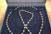 Vintage Faux Pearl Necklace Small Beads