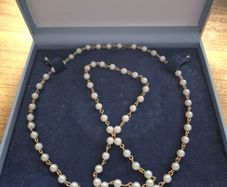 Vintage Faux Pearl Necklace Small Beads