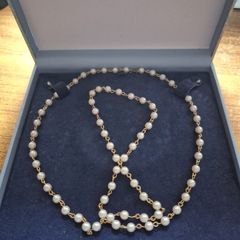 Vintage Faux Pearl Necklace Small Beads