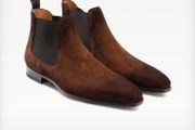 Magnanni Men's Cognac Suede Chelsea Boots