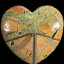 Exquisite Polished Green Smithsonite Heart on Custom Display Stand (21.3 x 15 x 8cm) - Natural Stone Image 8