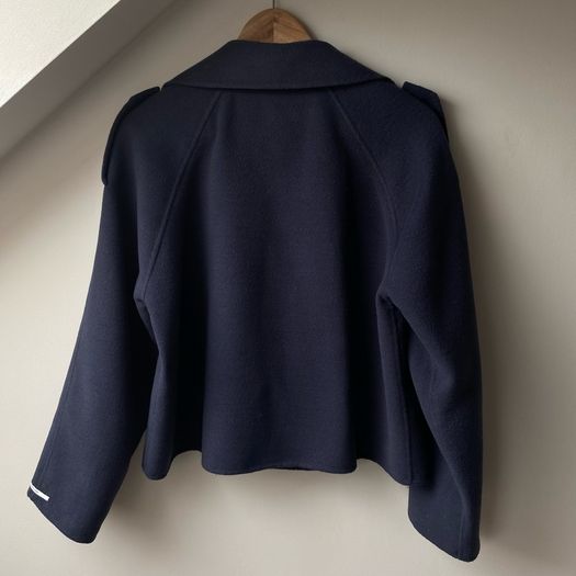 Emme Marella Navy Cropped Trench Coat