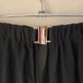 Black maxi beach skirt/cover up with gold buckle, ONE SIZE Image 4