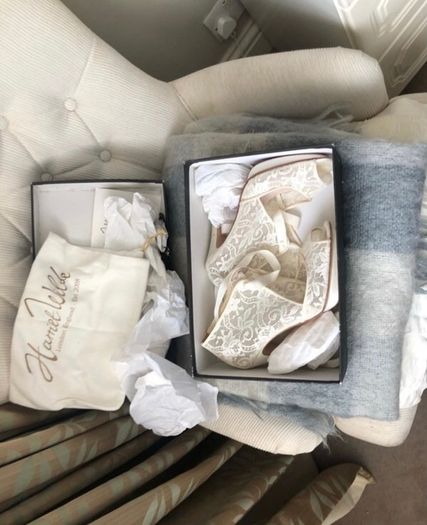 Stunning Harriet Wilde lace wedding shoes