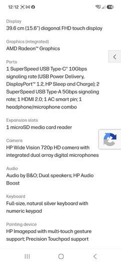 HP 15.6" Pavilion Laptop