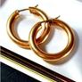 Vintage Chunky 9ct Gold Hoops Image 6