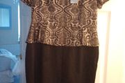 L.A. NWT Black and Cream M &amp; S Dress Size 16