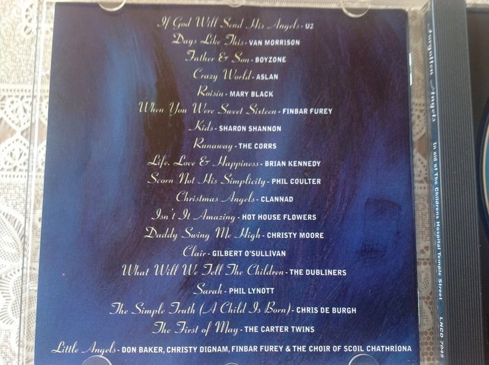Forgotten Angels Irish Artists Compilation CD.