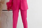 Zara Minimalist High Waist Trousers Pink XS -Brand New