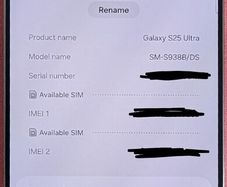 Samsung Galaxy S25 Ultra 5G 256GB 12GB (Titanium Silver Blue)