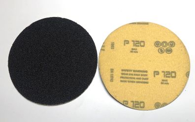 100PC 125mm Velcro Silicone Carbide Disc Pads 120 GRIT + FREE BACKER