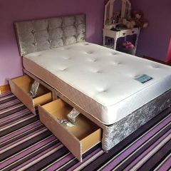 Brand New Stylist Single, Double King And Superking Sizes Divan Beds. Optional Drawers And Tufted Mattresses Instock