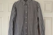 M&amp;S Collection Mens Black &amp; Grey Check Long Sleeve Shirt
