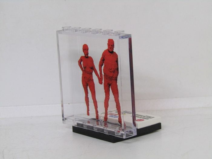 LEGO Rare The Art Of The Brick By Nathan Sawaya Lego Printed Museum Exhibit Limited Edition Promo Printed On A Lego Plastic Glass Window Old