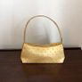 Ladies Gold Sequin Beaded Evening Wedding Bag Image 2