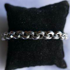 Rounded Steel Armband 8"