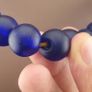 Antique Cobalt Blue African Glass Beads Necklace Strands Image 3