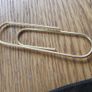 Large Gold and White Plastic Coated Paperclips x 30 for Sale Image 2