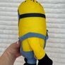 Plush Minion Stuart Despicable Me approx. 22cm. Smiling Damaged Suit Used Please see photos Image 4