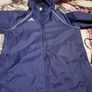 Adidas Size 9to10 Navy hooded boys windbreaker sports coat jacket Image 6
