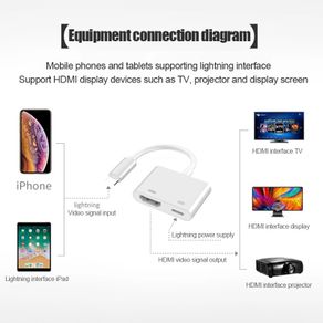 For Lightning To HDMI Adapter TV 1080P HD Digital AV adapter Converter for iPhone Pad to TV Same Screen for Lightning HDMI Cable