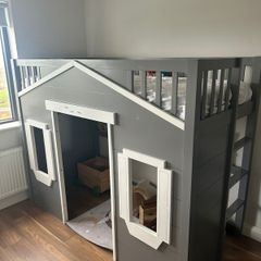 Bunk bed and playhouse