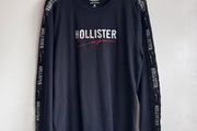 Hollister Black Long Sleeve Logo Top - Size S