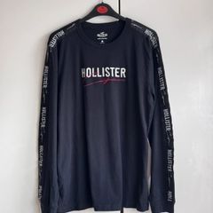 Hollister Black Long Sleeve Logo Top - Size S